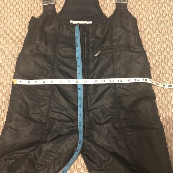 VINTAGE SWING WEST Overall Women's Size 12 Black Snow Bib Pants Winter Vintage - Picture 4 of 13